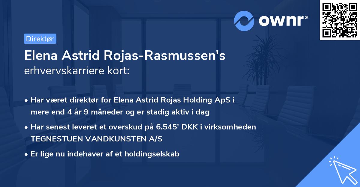 Elena Astrid Rojas-Rasmussen's erhvervskarriere kort