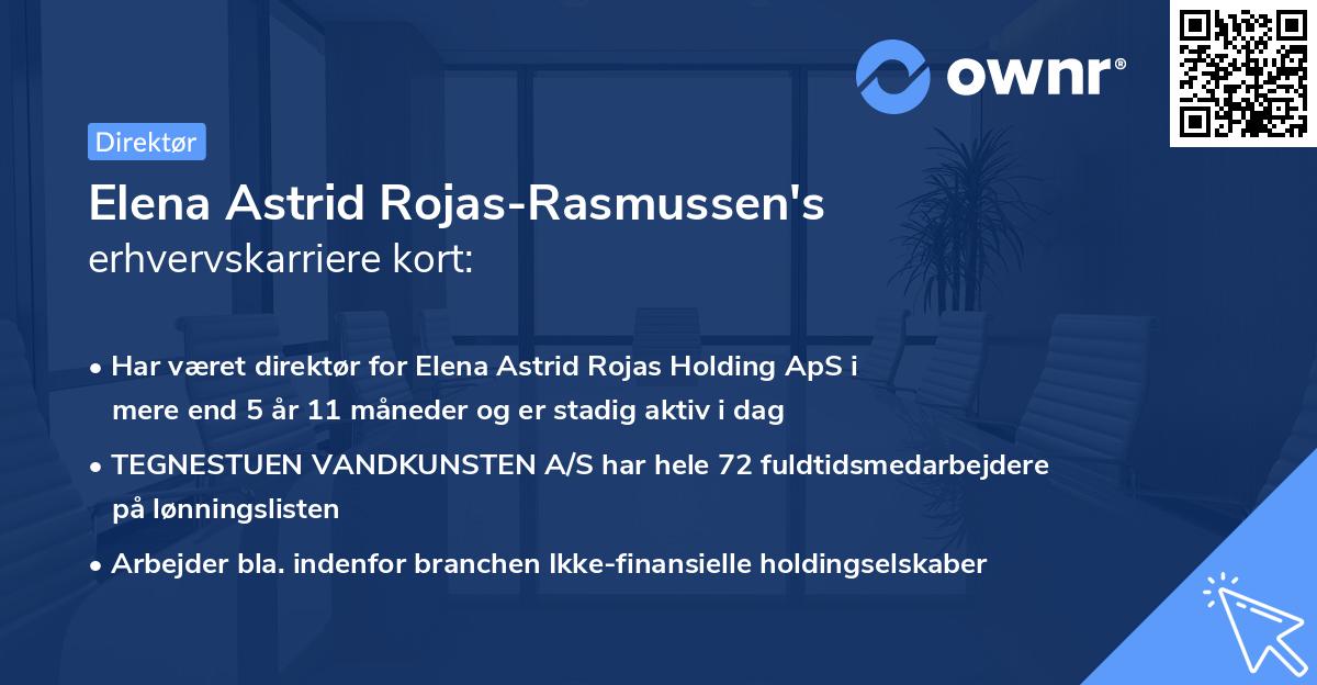 Elena Astrid Rojas-Rasmussen's erhvervskarriere kort