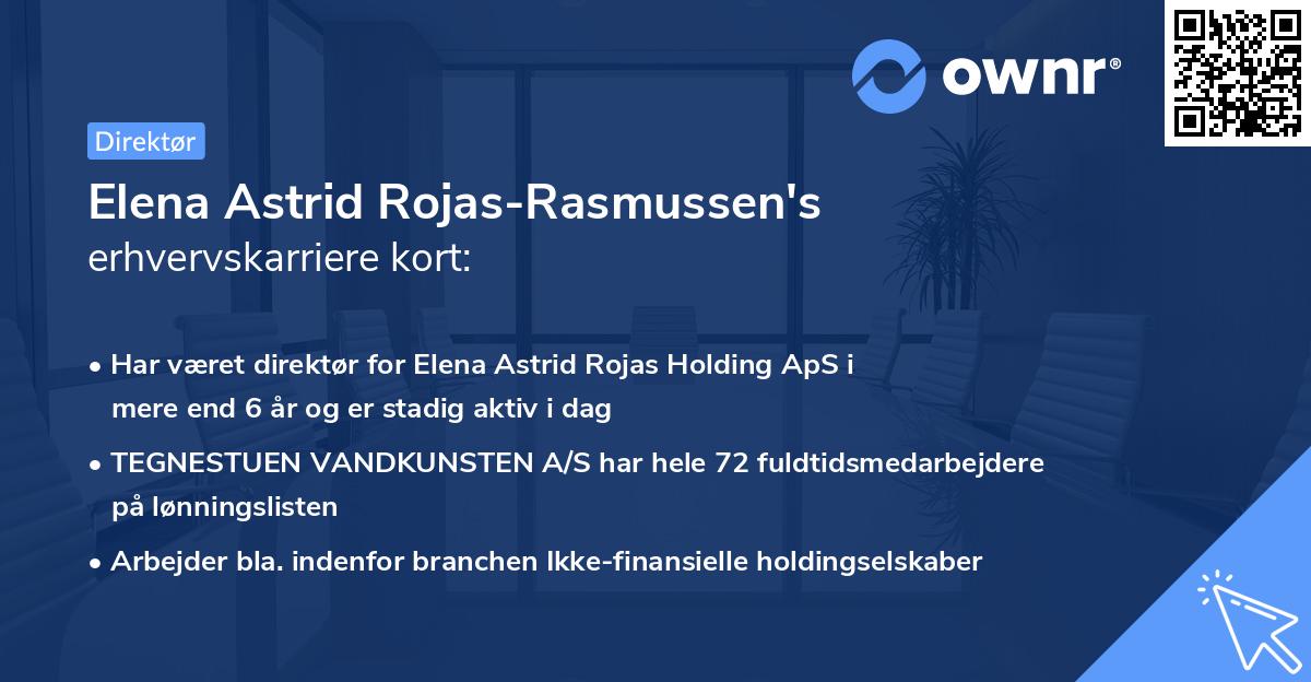 Elena Astrid Rojas-Rasmussen's erhvervskarriere kort