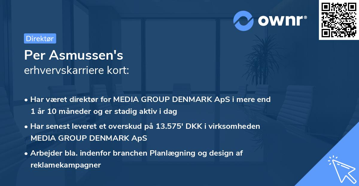 Per Asmussen's erhvervskarriere kort