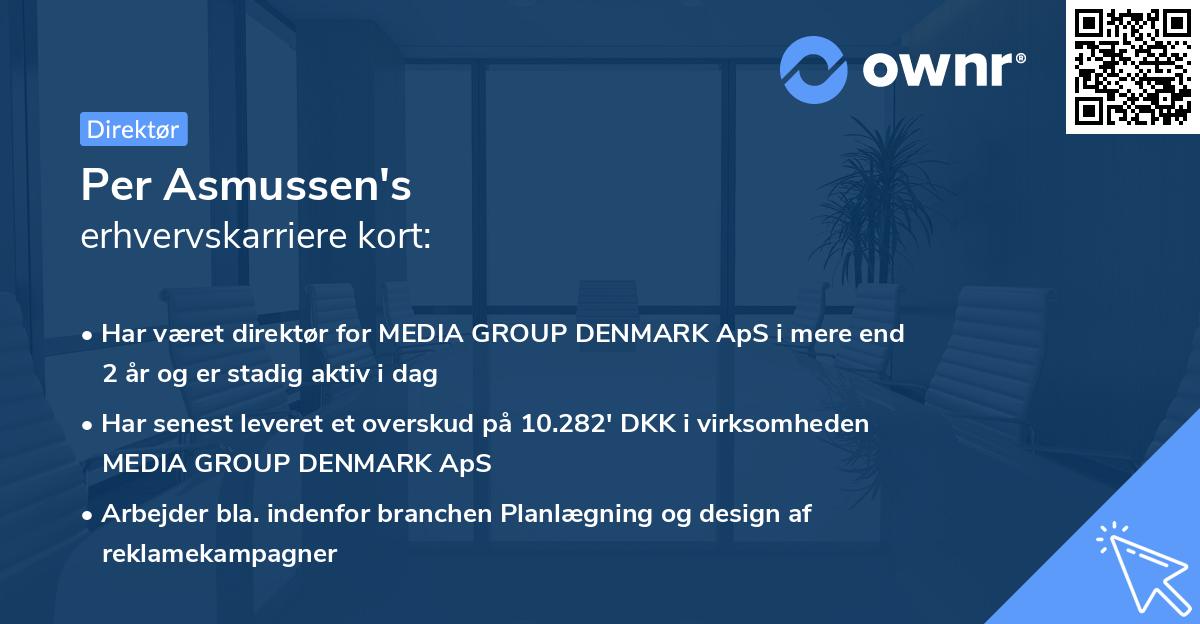 Per Asmussen's erhvervskarriere kort