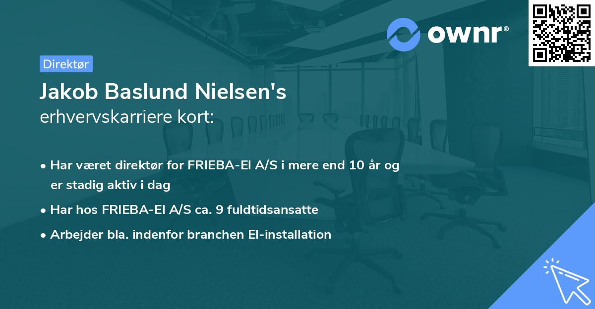 Jakob Baslund Nielsen's erhvervskarriere kort