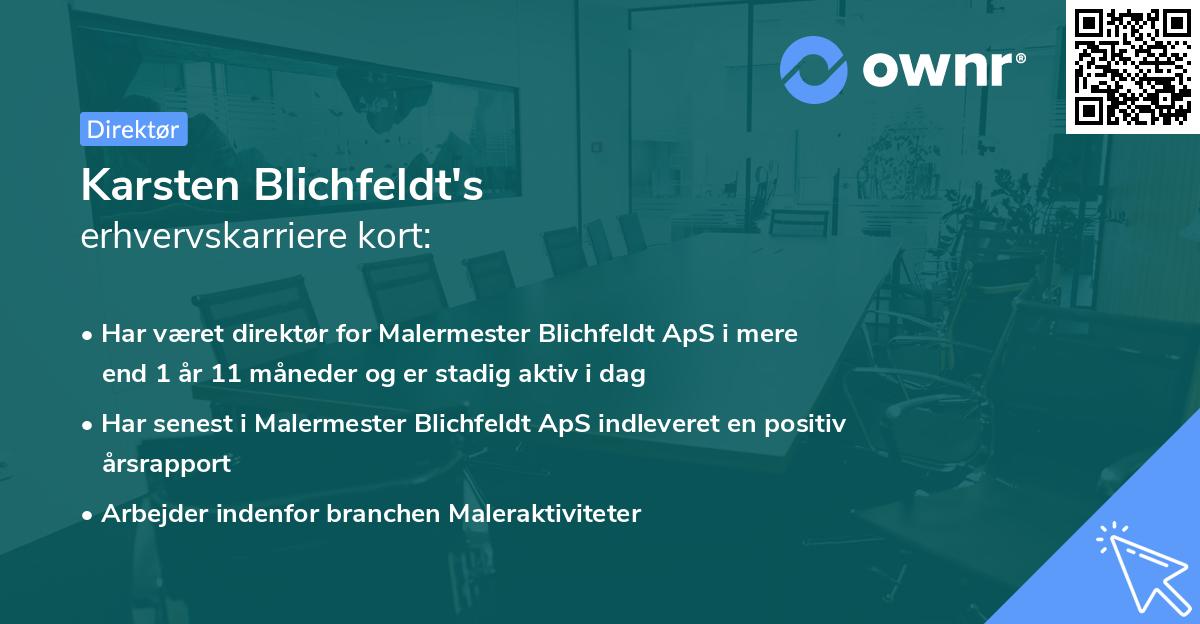 Karsten Blichfeldt's erhvervskarriere kort