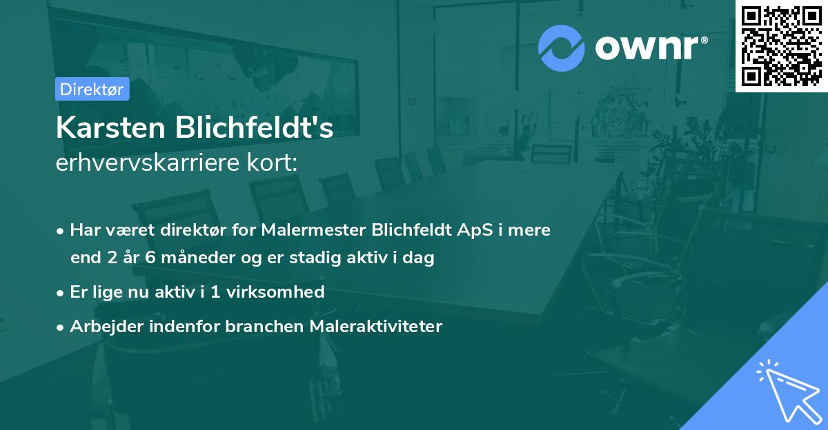 Karsten Blichfeldt's erhvervskarriere kort