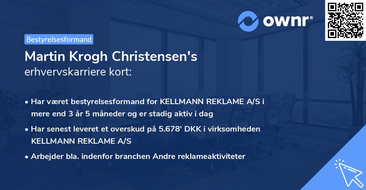 Martin Krogh Christensen's erhvervskarriere kort