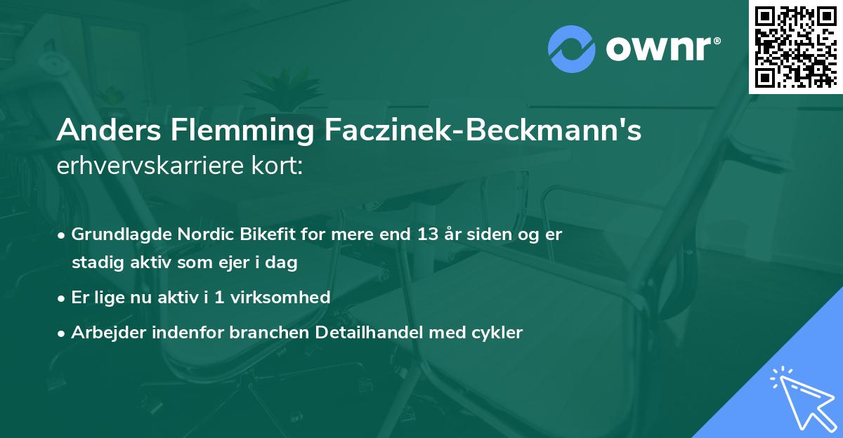 Anders Flemming Faczinek-Beckmann's erhvervskarriere kort