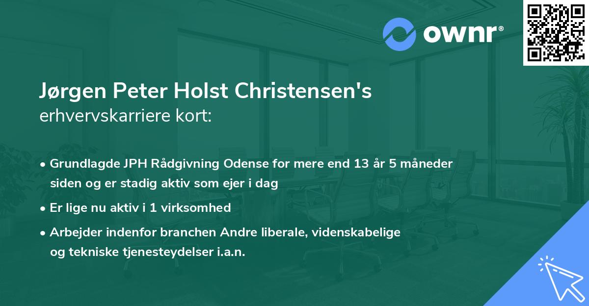 Jørgen Peter Holst Christensen's erhvervskarriere kort