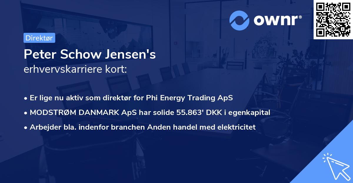Peter Schow Jensen's erhvervskarriere kort