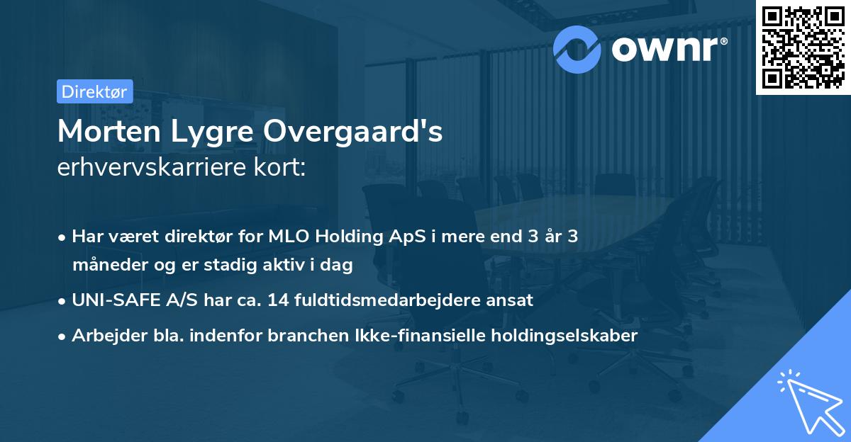 Morten Lygre Overgaard's erhvervskarriere kort