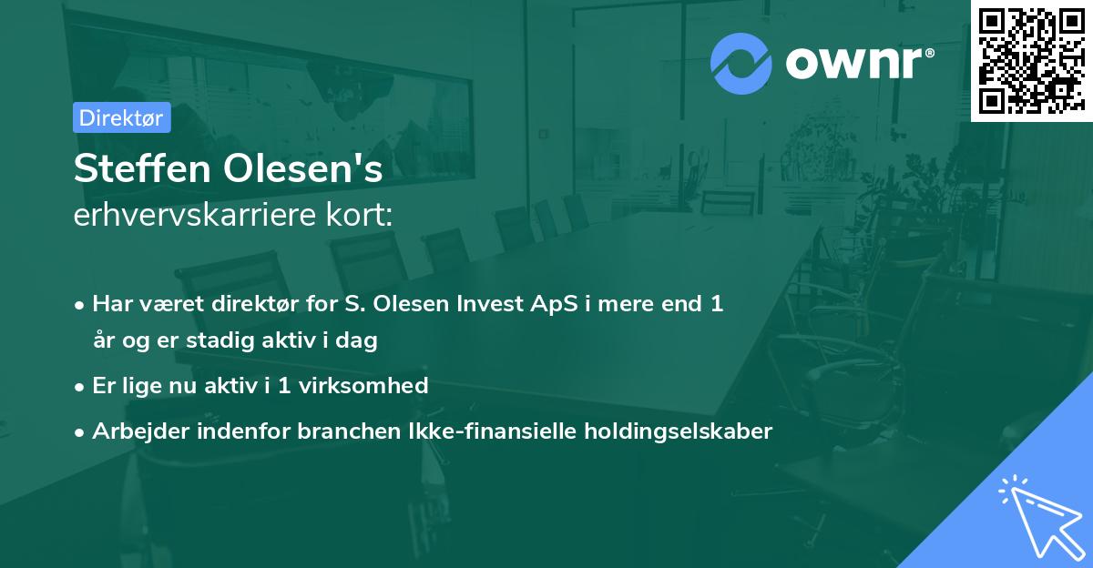 Steffen Olesen's erhvervskarriere kort