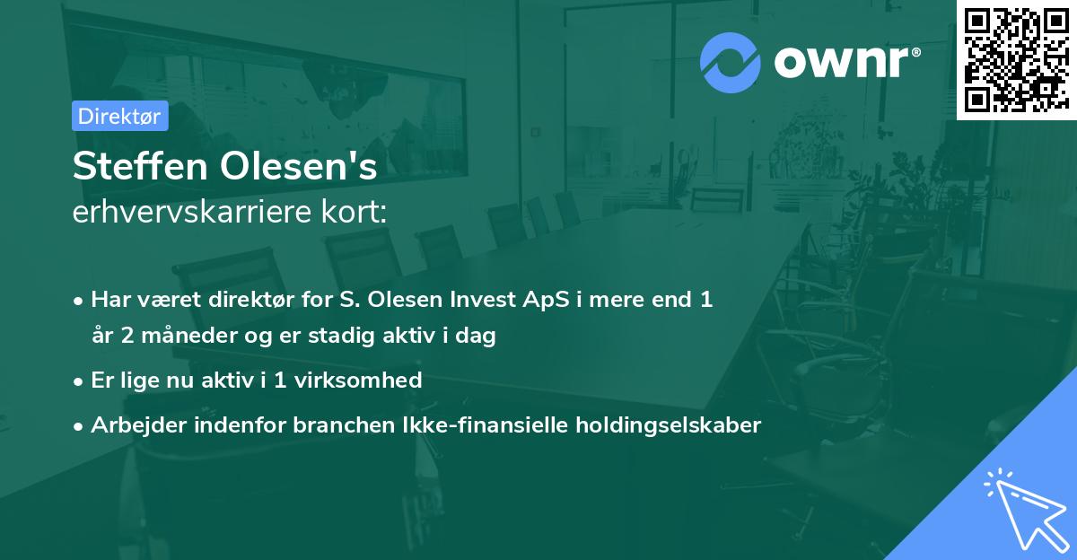 Steffen Olesen's erhvervskarriere kort