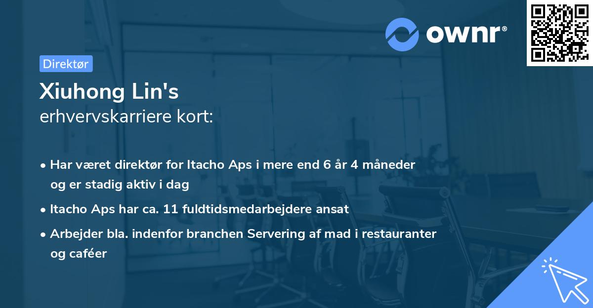 Xiuhong Lin's erhvervskarriere kort