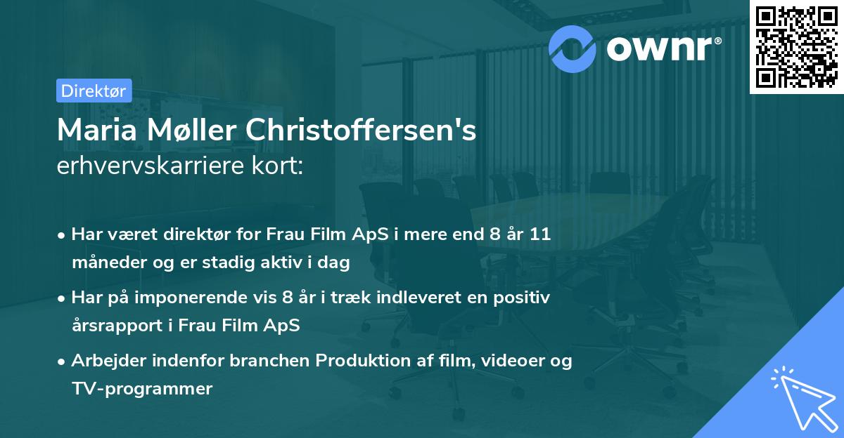 Maria Møller Christoffersen's erhvervskarriere kort