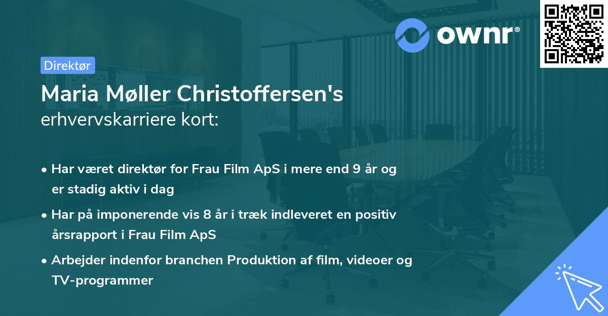 Maria Møller Christoffersen's erhvervskarriere kort
