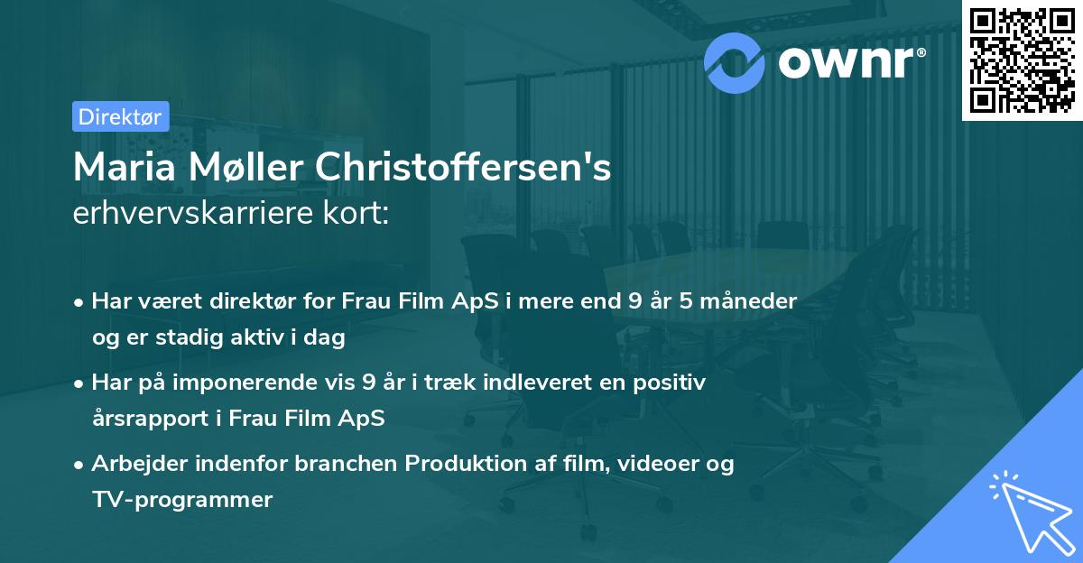 Maria Møller Christoffersen's erhvervskarriere kort
