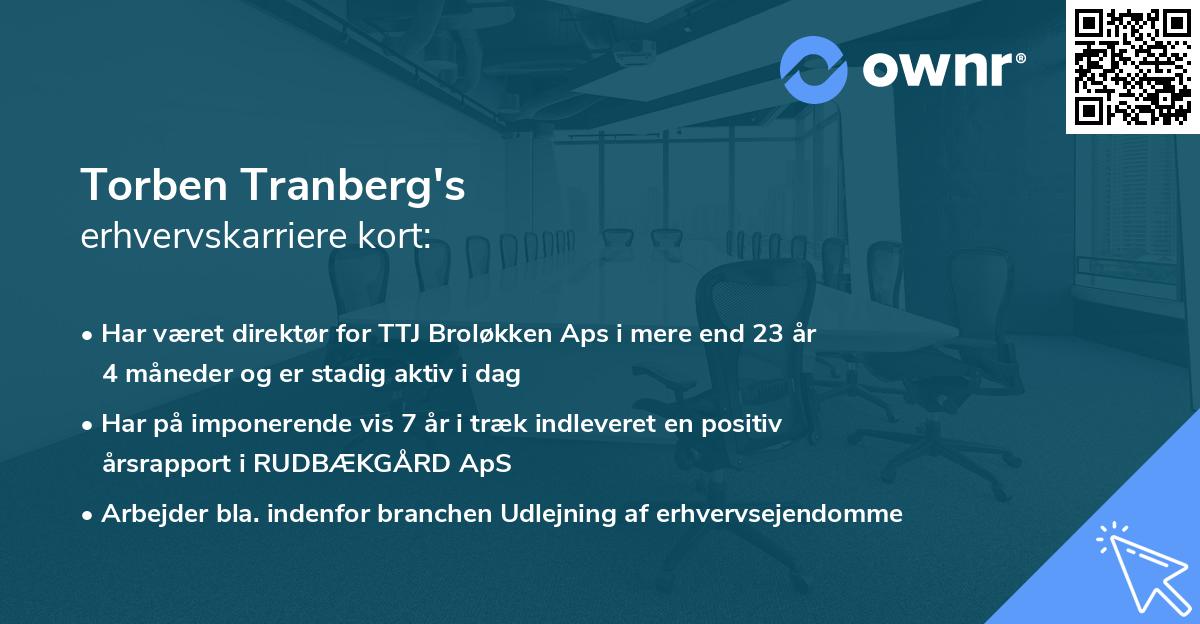 Torben Tranberg's erhvervskarriere kort