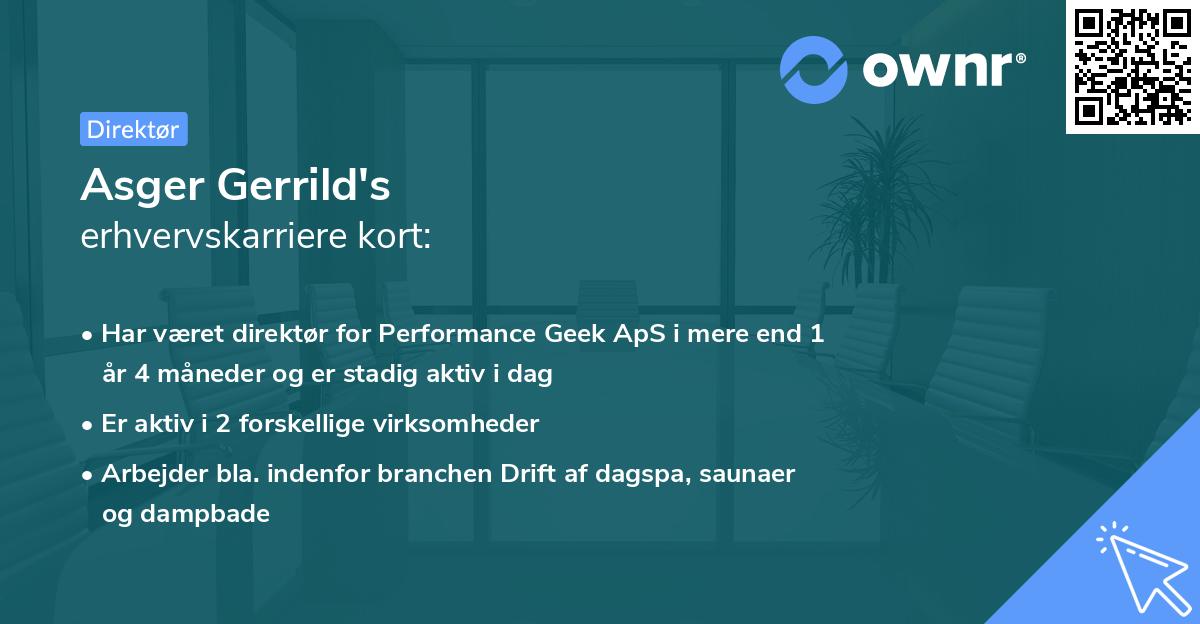 Asger Gerrild's erhvervskarriere kort