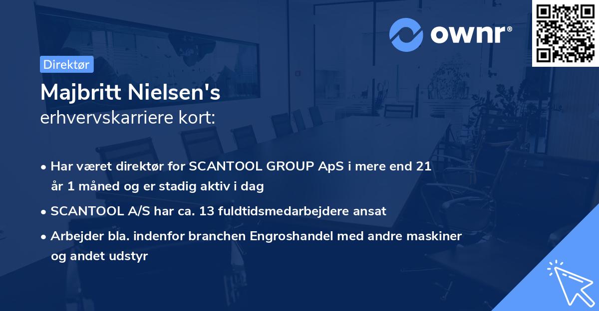 Majbritt Nielsen's erhvervskarriere kort