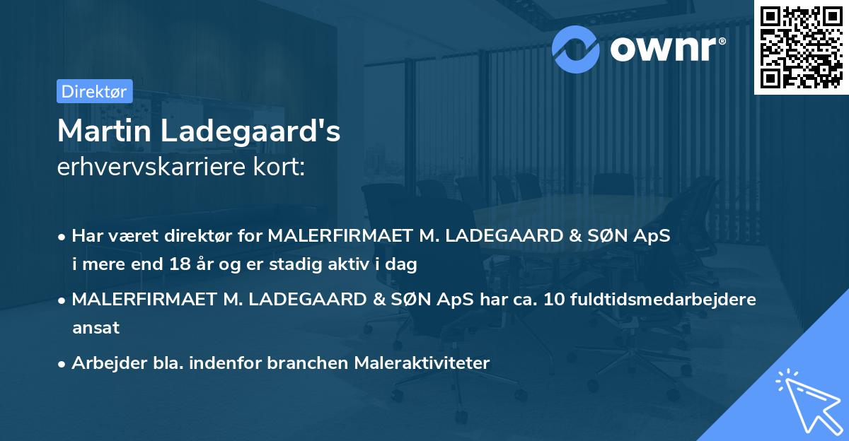 Martin Ladegaard's erhvervskarriere kort