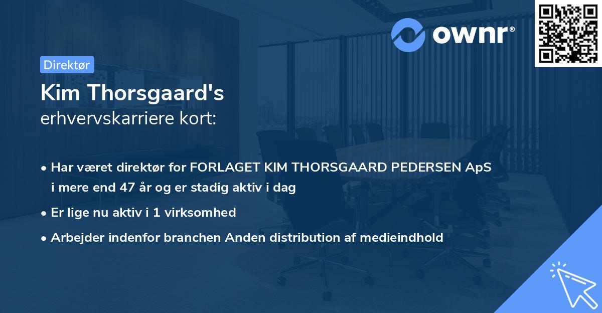 Kim Thorsgaard's erhvervskarriere kort