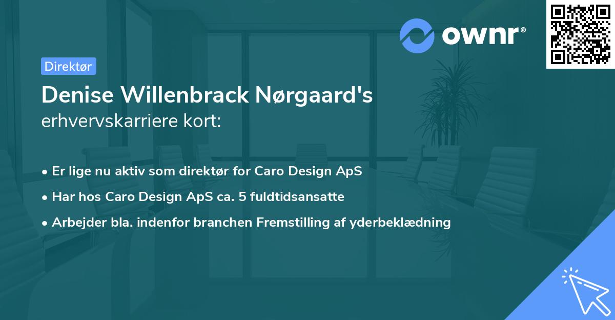 Denise Willenbrack Nørgaard's erhvervskarriere kort