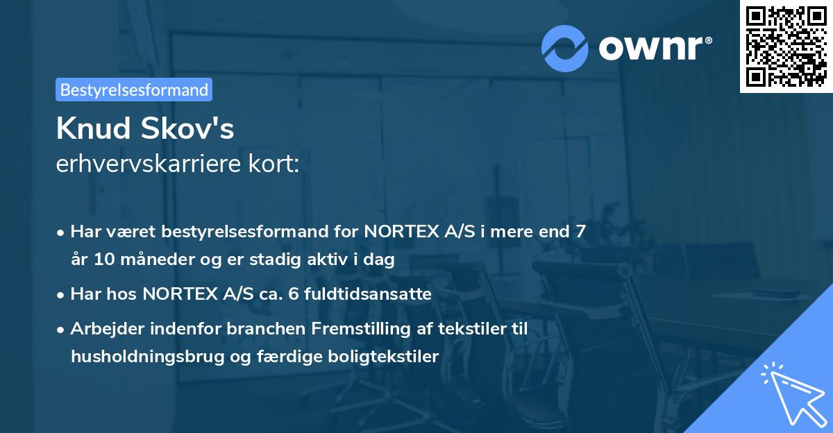 Knud Skov's erhvervskarriere kort