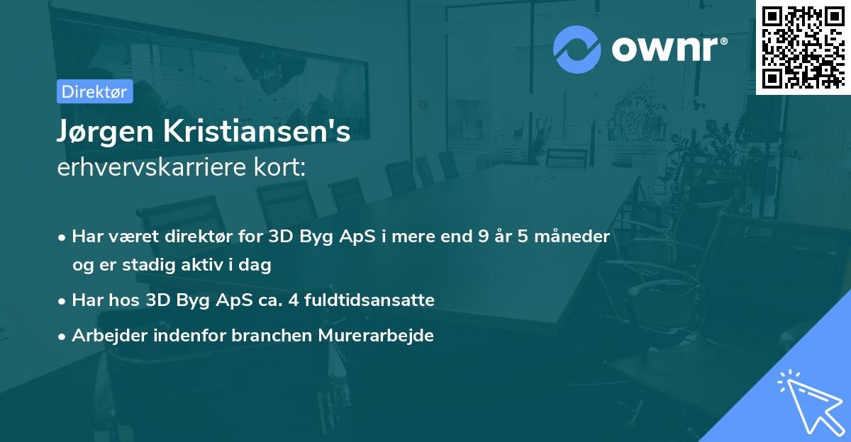 Jørgen Kristiansen's erhvervskarriere kort