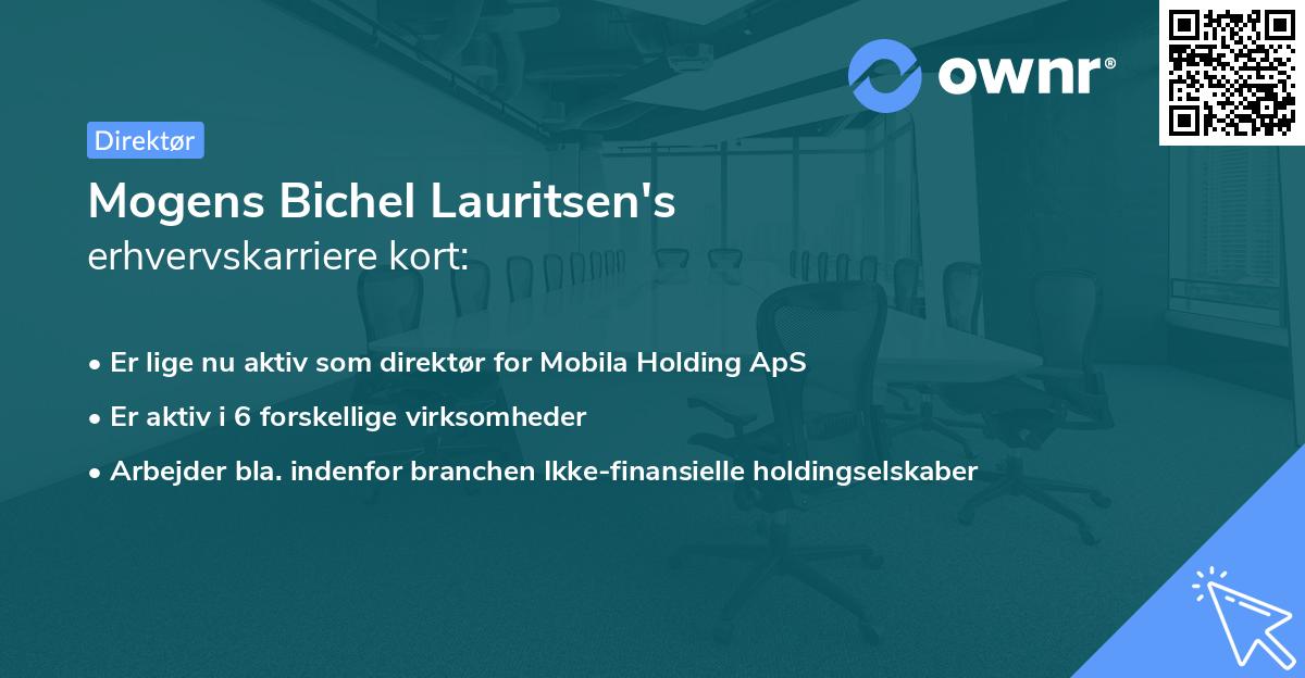 Mogens Bichel Lauritsen's erhvervskarriere kort