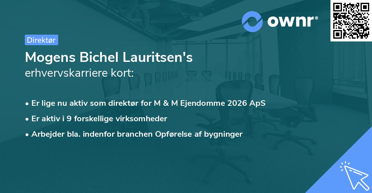 Mogens Bichel Lauritsen's erhvervskarriere kort