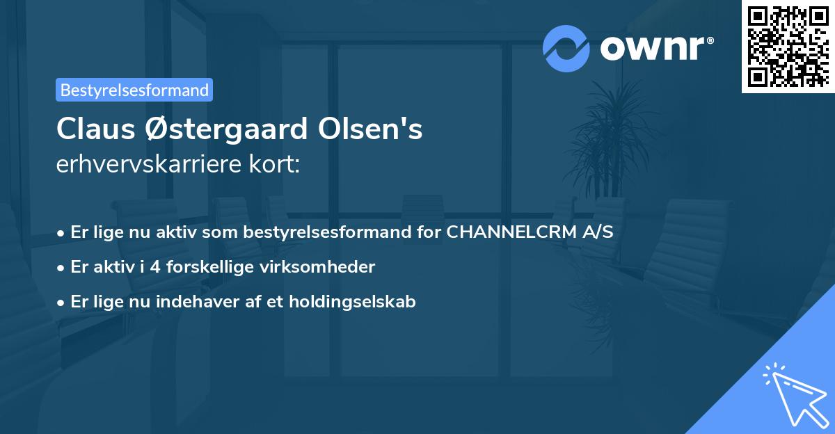 Claus Østergaard Olsen's erhvervskarriere kort