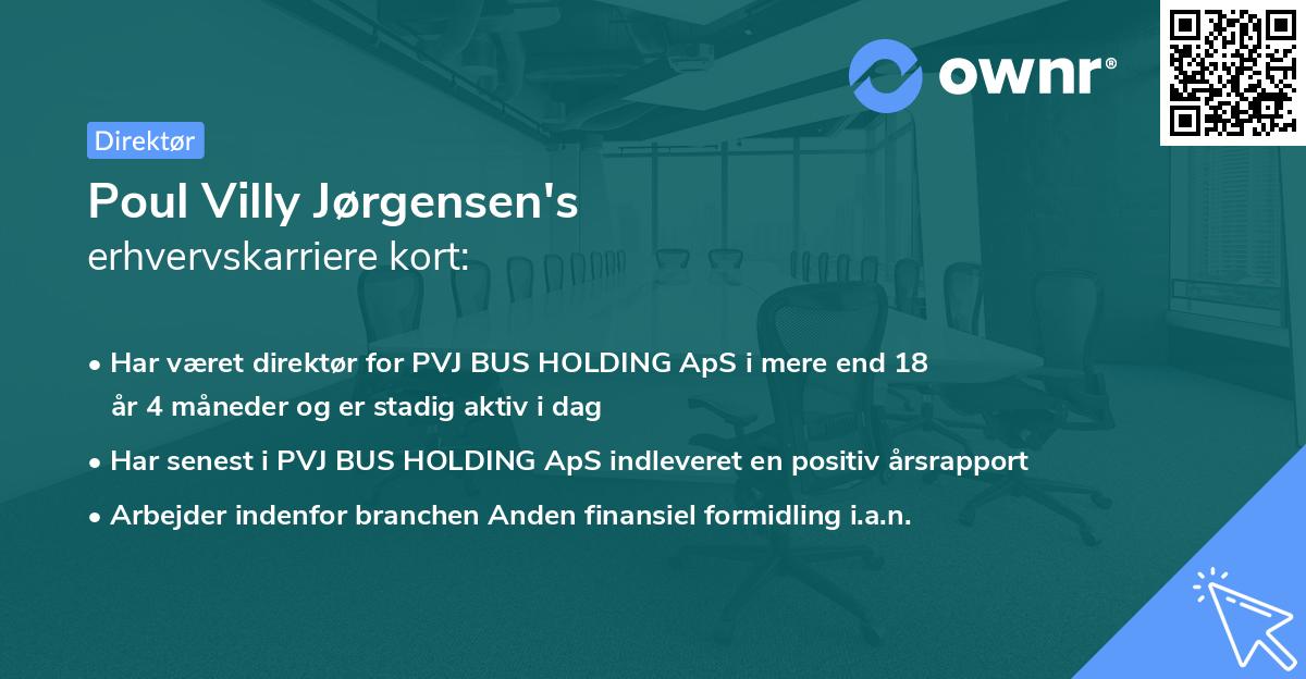 Poul Villy Jørgensen's erhvervskarriere kort