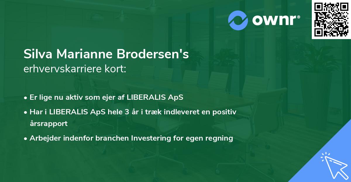 Silva Marianne Brodersen's erhvervskarriere kort