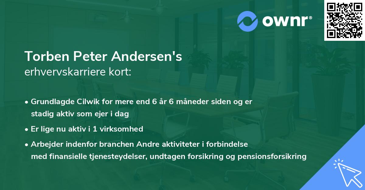 Torben Peter Andersen's erhvervskarriere kort