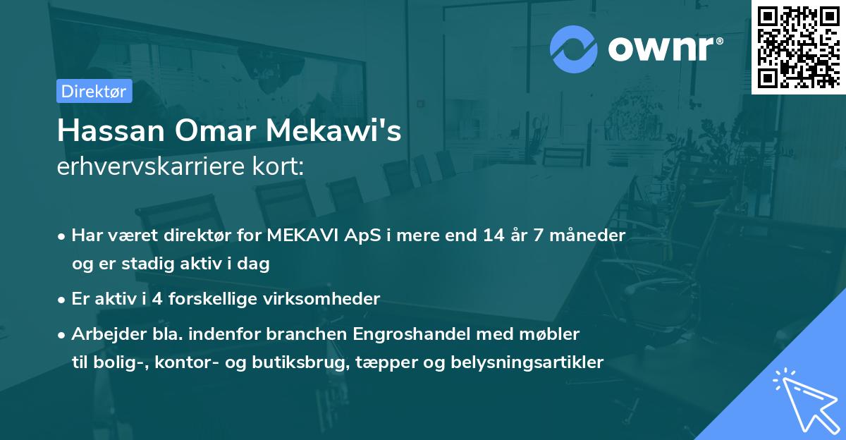Hassan Omar Mekawi's erhvervskarriere kort