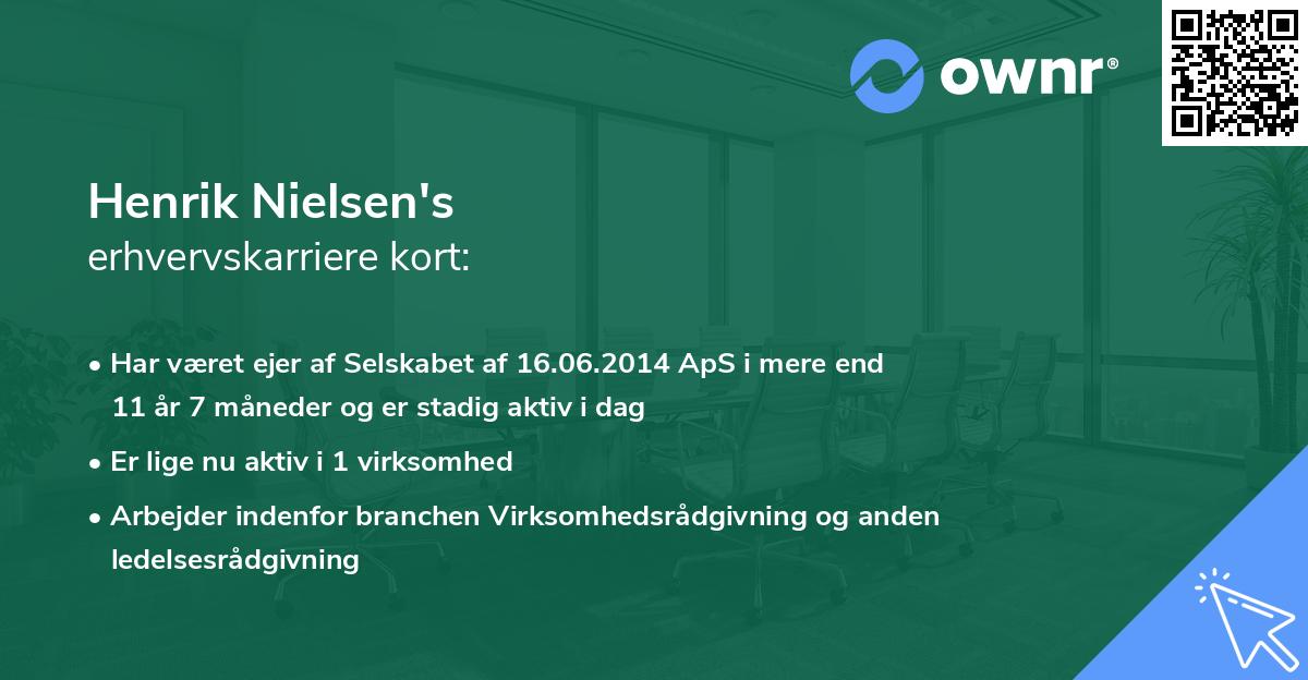 Henrik Nielsen's erhvervskarriere kort