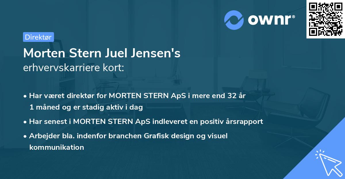 Morten Stern Juel Jensen's erhvervskarriere kort