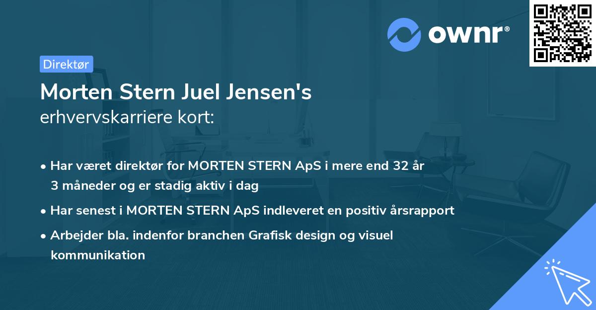 Morten Stern Juel Jensen's erhvervskarriere kort