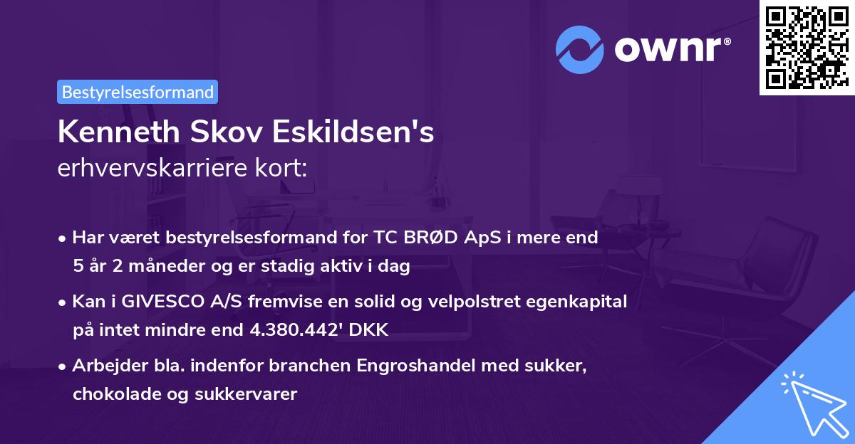 Kenneth Skov Eskildsen's erhvervskarriere kort
