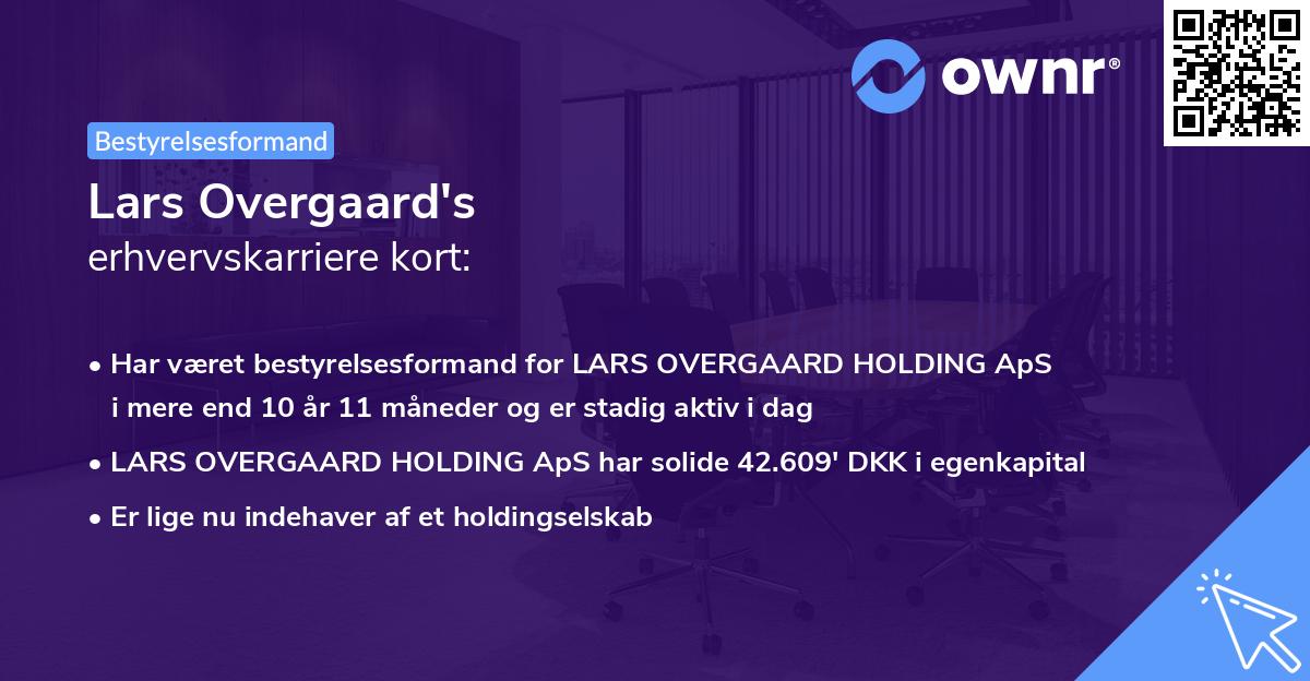 Lars Overgaard's erhvervskarriere kort