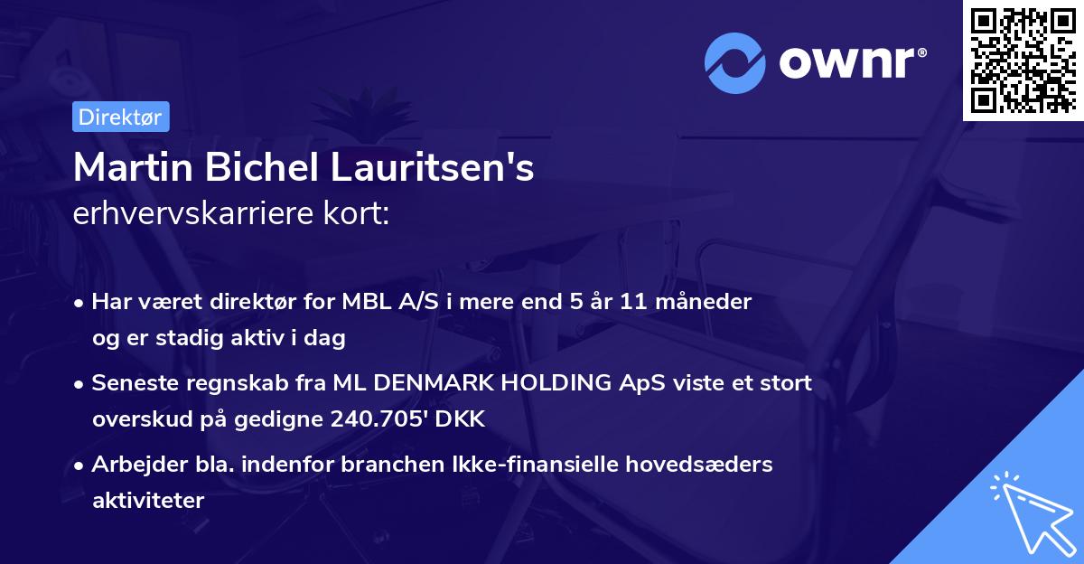 Martin Bichel Lauritsen's erhvervskarriere kort