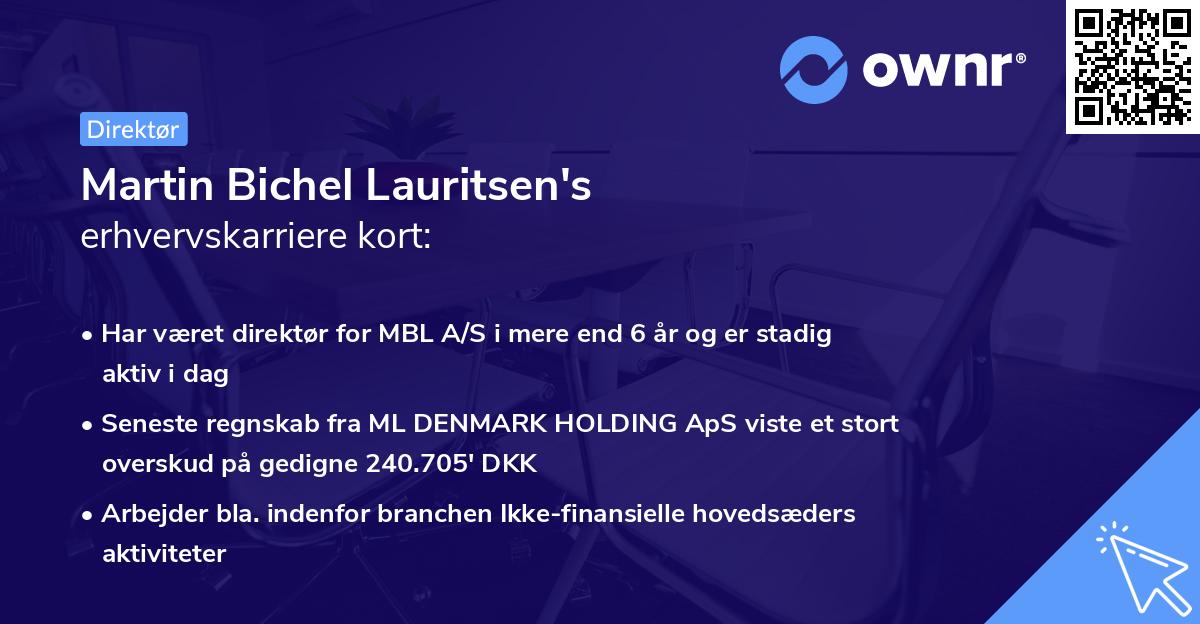 Martin Bichel Lauritsen's erhvervskarriere kort
