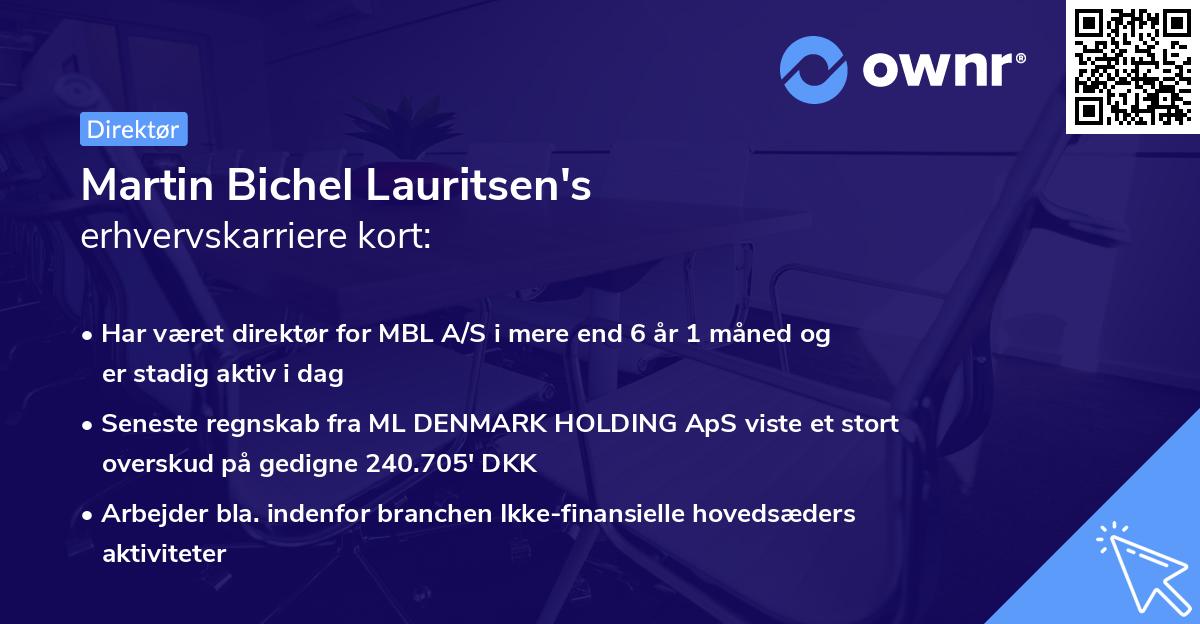 Martin Bichel Lauritsen's erhvervskarriere kort