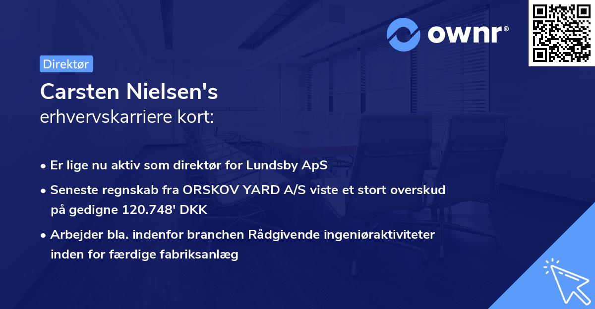 Carsten Nielsen's erhvervskarriere kort