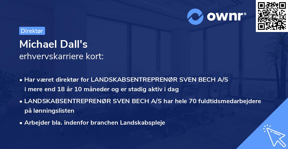Michael Dall's erhvervskarriere kort