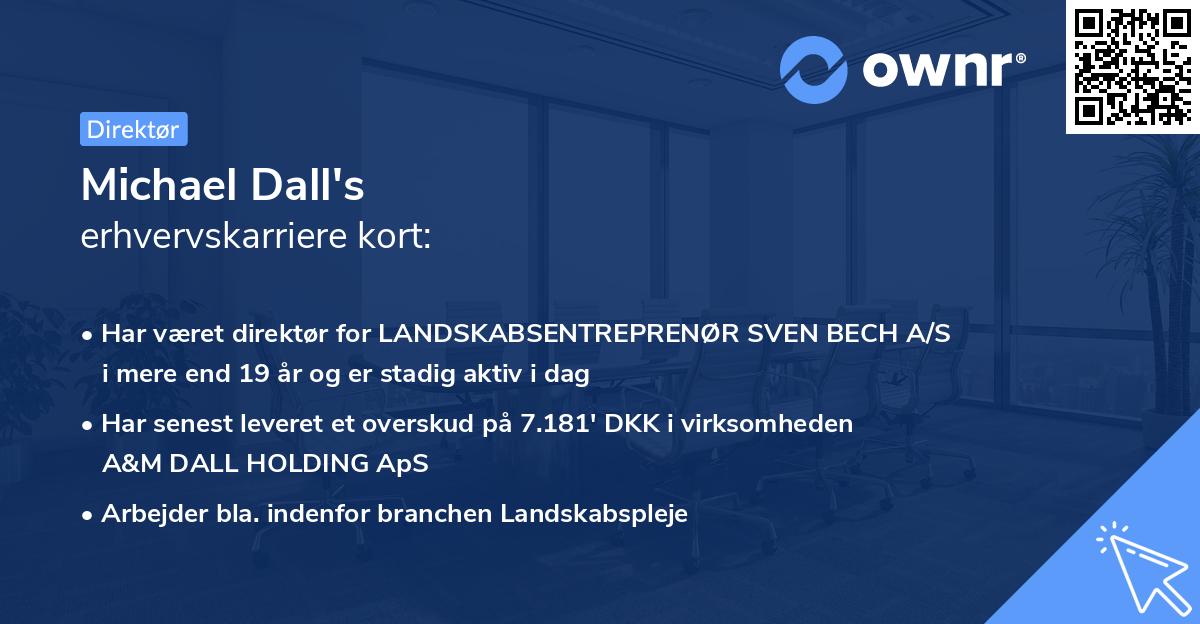 Michael Dall's erhvervskarriere kort