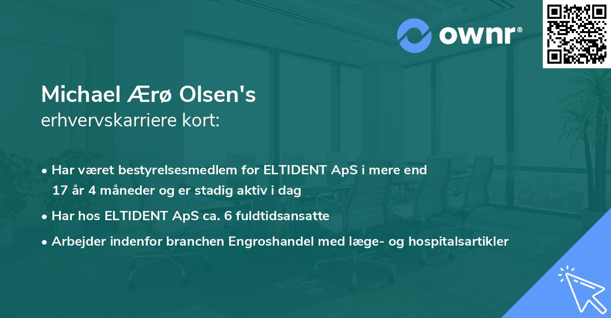 Michael Ærø Olsen's erhvervskarriere kort