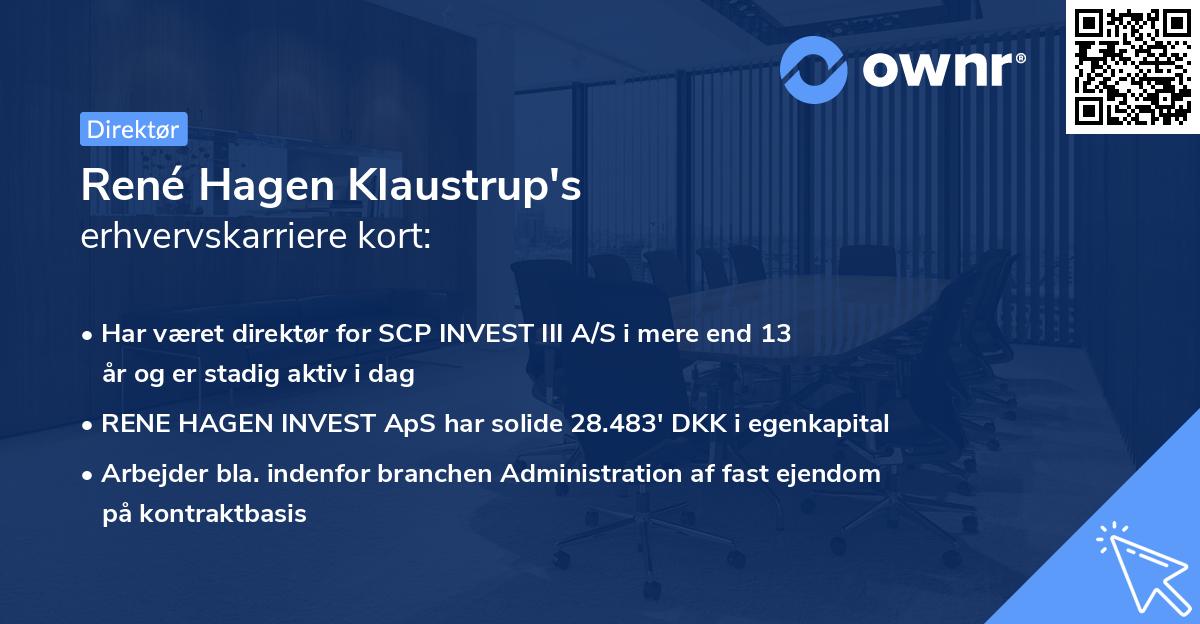 René Hagen Klaustrup's erhvervskarriere kort