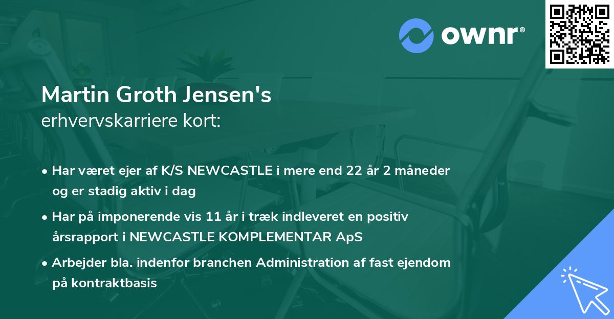 Martin Groth Jensen's erhvervskarriere kort