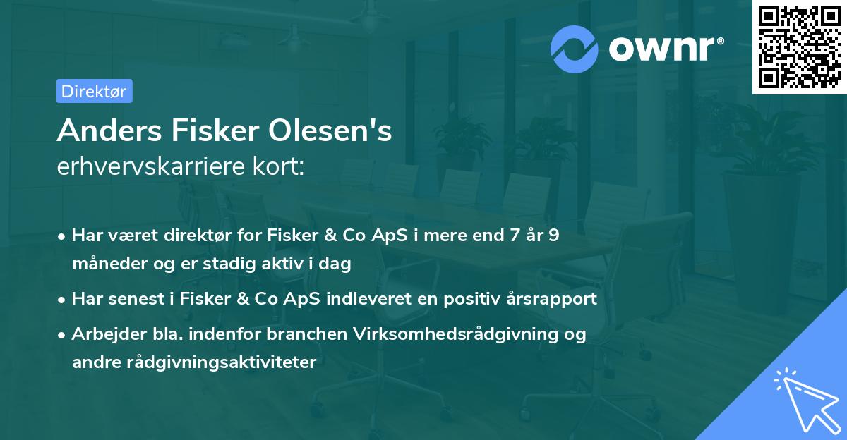 Anders Fisker Olesen's erhvervskarriere kort