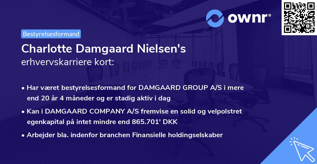 Charlotte Damgaard Nielsen's erhvervskarriere kort